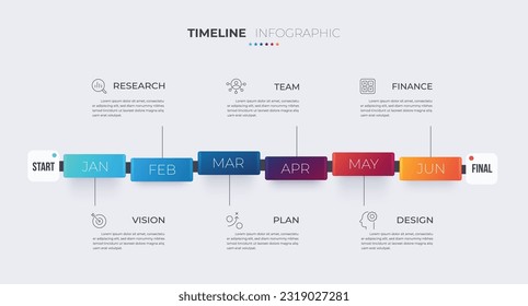 Process step or project timeline infographic.