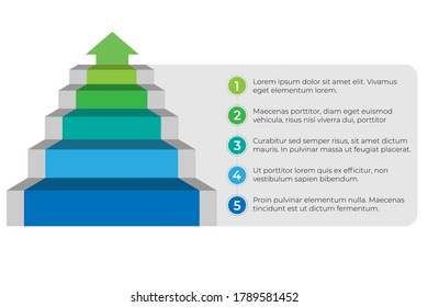 Process Steps infographics with five step options