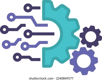 process symbol, business technology icon vector