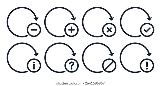 Process sync icon set. Illustration vector