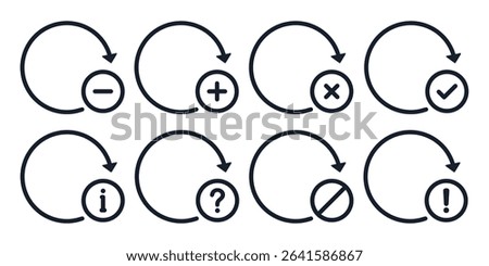 Process sync icon set. Illustration vector
