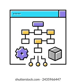 process system color icon vector. process system sign. isolated symbol illustration