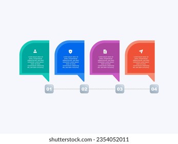 Process timeline stock illustrated infographic representing progress from left to right