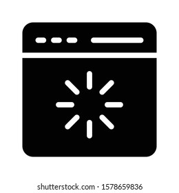 process vector glyph flat icon 