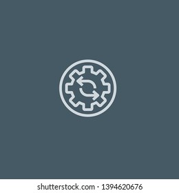 Process vector icon. Process concept stroke symbol design. Thin graphic elements vector illustration, outline pattern for your web site design, logo, UI. EPS 10.