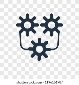 Process vector icon isolated on transparent background, Process transparency logo concept