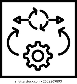 Process Vector Line Icon Design