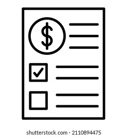 Process Vector Outline Icon Isolated On White Background
