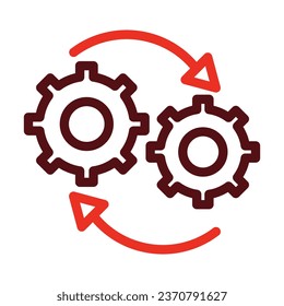 Process Vector Thick Line Two Color Icons For Personal And Commercial Use.
