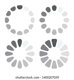 Process web download or update set icons. Buffer and loading set symbols isolated on white background. Vector illustration