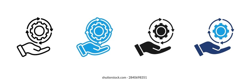 Process web icon multiple style collection