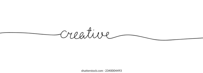 Process word. One line continuous calligraphy text. Line art handwriting, vector illustration.