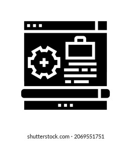 process work glyph icon vector. process work sign. isolated contour symbol black illustration