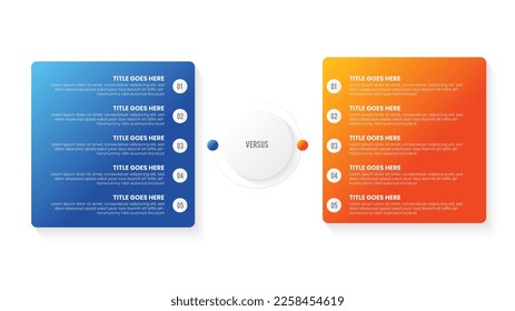 Process Workflow, Do and Don't, Comparison Chart Infographic Template Design