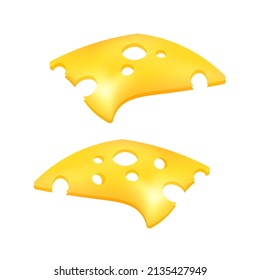 Processed cheese for burger and sandwich Illustration of food for shop