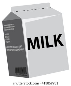 Processed milk on a vector image