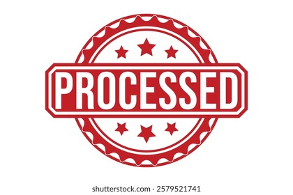 PROCESSED rubber stamp vector illustration on white background