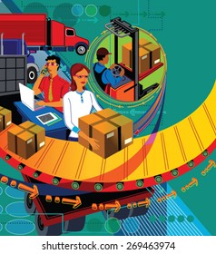 Processes involved in the transportation of parcels