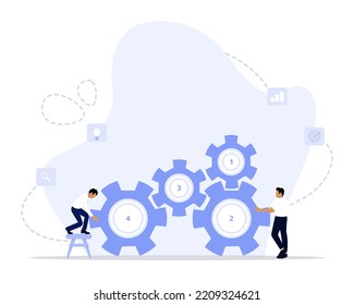 Processing concept illustration. Suitable for landing page, ui, web, App intro card, 
editorial, flyer, and banner