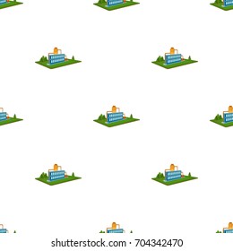 Processing factory. Factory and industry single icon in cartoon style isometric vector symbol stock illustration web.