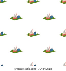 Processing factory. Factory and industry single icon in cartoon style isometric vector symbol stock illustration web.