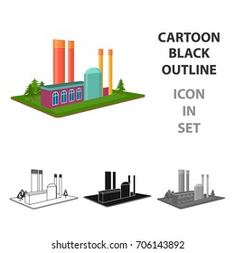 Processing factory. Factory and industry single icon in cartoon style isometric vector symbol stock illustration web.