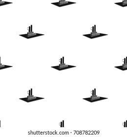Processing factory. Factory and industry single icon in black style isometric vector symbol stock illustration web.