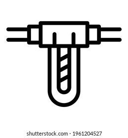 Processing filter water icon. Outline Processing filter water vector icon for web design isolated on white background