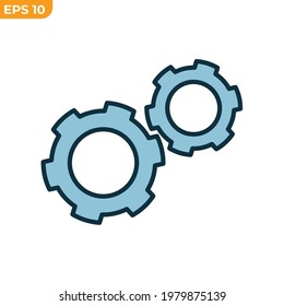processing gear setting icon symbol template for graphic and web design collection logo vector illustration