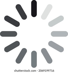 Processing icon. Circular loader. Loading progress indicator