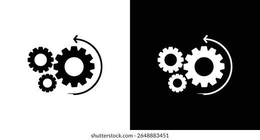 Processing icon of a flat style vector