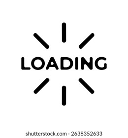 Processing icon with loading text icon illustration element - Powered by Shutterstock - Get 15% off with code: PIKWIZARD15