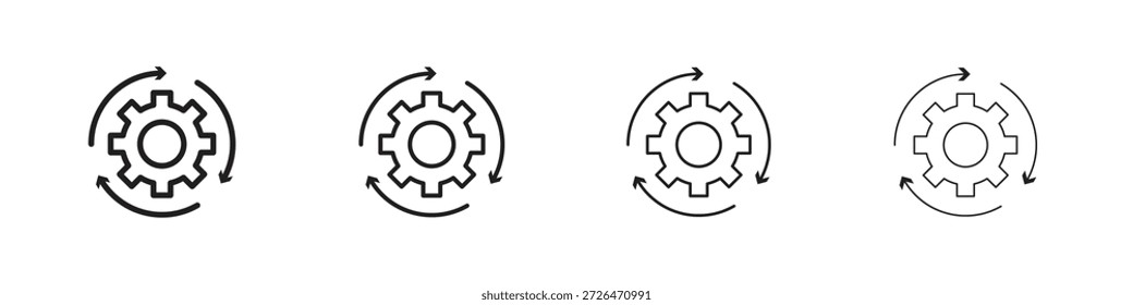 Processing icon outline trend modern simple versions