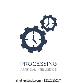 Processing icon. Trendy flat vector Processing icon on white background from Artificial Intelligence, Future Technology collection, vector illustration can be use for web and mobile, eps10