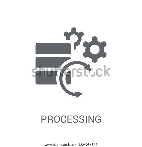 Processing Icon Trendy Processing Logo Concept Stock Vector (Royalty ...