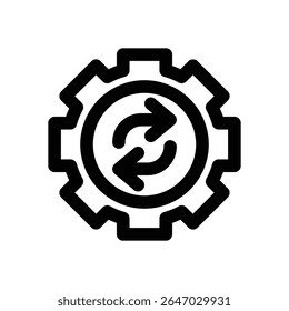 processing line icon. Clean and minimalist vector icon for websites, mobile apps, presentations, and logos. Fully scalable and customizable for any project.