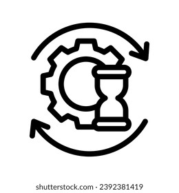 Verarbeitungslinie Icon Illustration Vektorgrafik. Einfache Vektorgrafik von Elementen, geeignet für Anwendungen, Websites und Präsentationen einzeln auf weißem Hintergrund