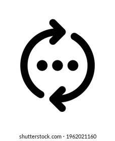 Processing loading refreshing vector icon