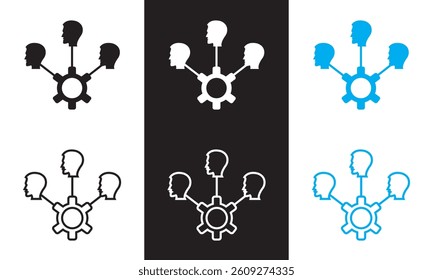 Processing Optimization Workflow icon . Vector illustration. isolated on white and black background. EPS 10