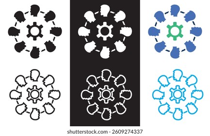 Processing Optimization Workflow icon . Vector illustration. isolated on white and black background. EPS 10