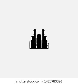 processing plant icon sign signifier vector
