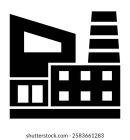 Processing Plant Vector Glyph Icon Vector Design