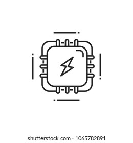 Processing Power Modern Simple Outline Vector Icon