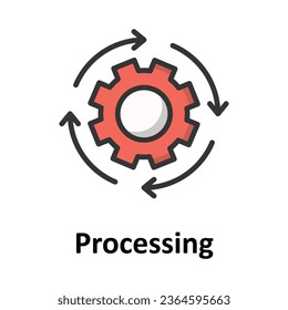 Processing setting vector icon which can easily modify or edit

