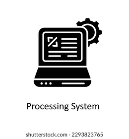 processing system Vector    Solid Icons. Simple stock illustration stock
