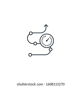 processing time creative icon. From Delivery icons collection. Isolated processing time sign on white background
