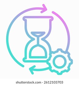 Processing Time Icon Element For Design