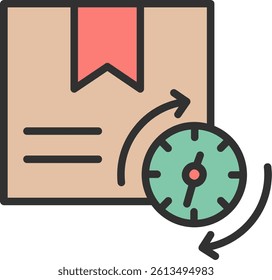 Processing Time Outline Filled Icon