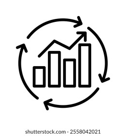 Processing Vector Lineal Icon on white background.