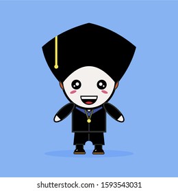 PROCESSION AFTER GRADUATION DESIGN VECTOR MASCOT